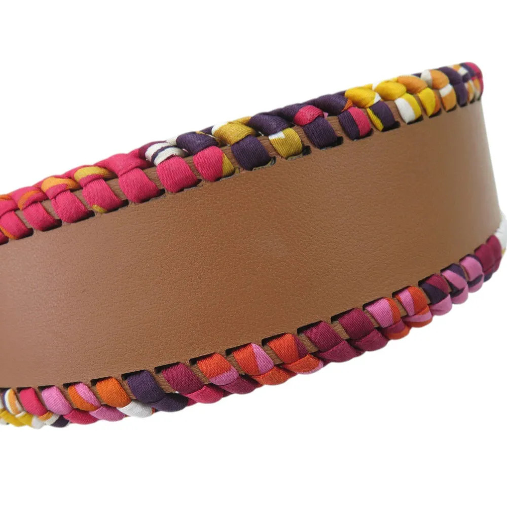 HERMES "FANTAISIE D'ETRIERS" Silk Headband Multi-color Archive Modern Elegance View 5