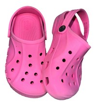 Crocs Baya Clogs Junior Kids J2 Pink Comfort Shoe Sandals See Photos