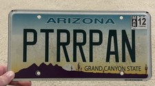 ARIZONA DISNEY PETER PAN VANITY LICENSE PLATE MAN CAVE DECOR KIDS ROOM