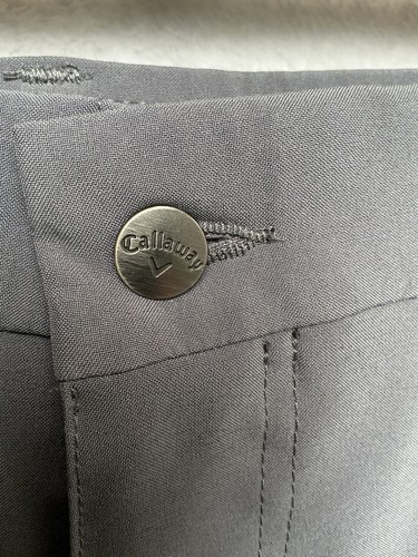 Callaway Pantaloni Uomo 40x30 Grigio Performance Pantaloni da Golf Spandex - Foto 3 di 8