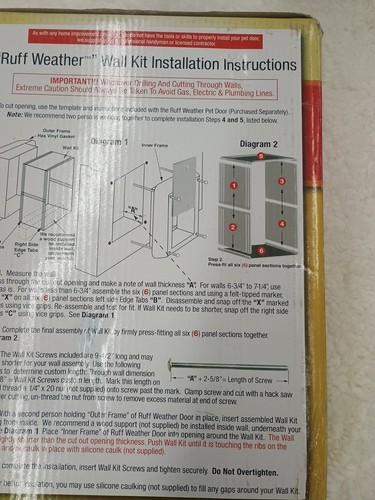 Ideal Pet Products Ruff Weather GRANDE Kit de Pared RWXLWK Se Adapta a Solapa 9 3/4" x 17" - Imagen 3 de 4