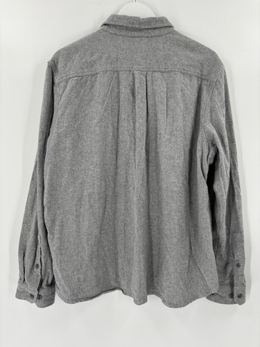 Eddie Bauer Button Down Shirt Mens XXL 2XL Gray Outdoor Winter Ready Flannel Top - Picture 13 of 18