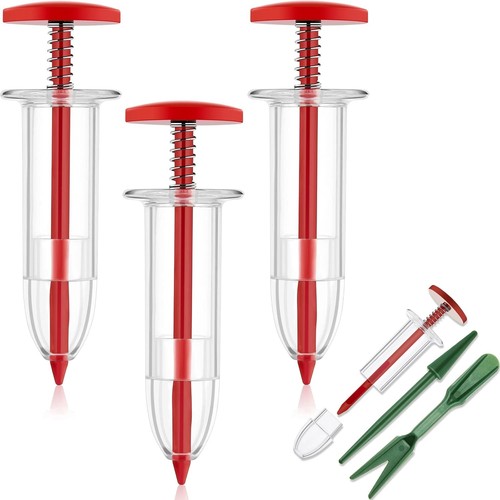 4 Pieces Mini Sowing Seed Dispenser Sower Small Spreader with 2 Multi