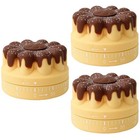 3pcs Kitchen Baking Time Reminder Cartoon Pudding Counter Competition Game Timer