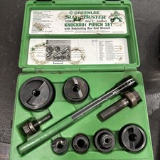 ꙮ Greenlee 7238SB Slug-Buster Knockout Kit with Ratchet Wrench Punch Set 1/2"-2"