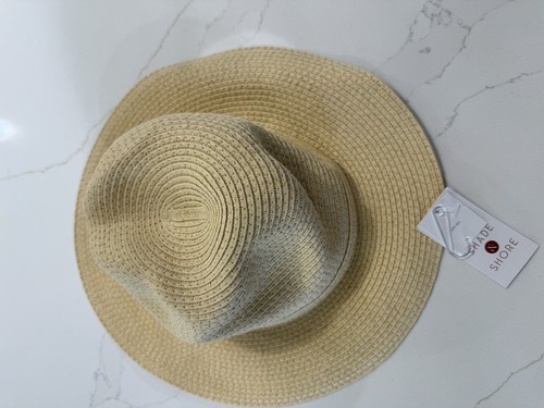 Women's Packable Paper Straw Floppy Hat Shade Shore One Size Adjustable - Picture 2 of 6