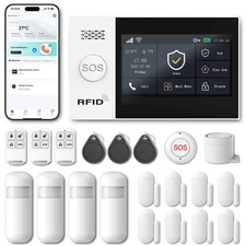 Alarm System for Home Security, DIY, Touch Screen, Motion Detection, Contact ...