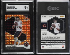 2021 Mosaic Rookies Reactive Orange Prizm Justin Fields SGC 9 MINT Rookie RC