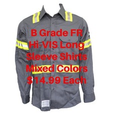Used Flame Resistant FR Hi-Visibility Work Shirts Cintas, Workrite, Carhartt