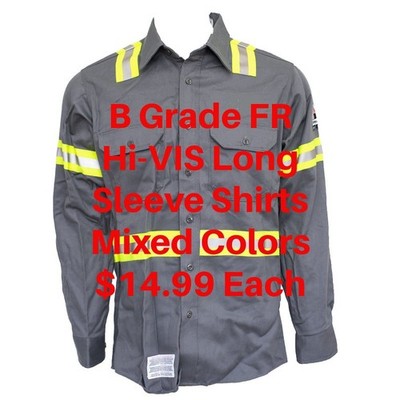 Used Flame Resistant FR Hi-Visibility Work Shirts Cintas, Workrite, Carhartt