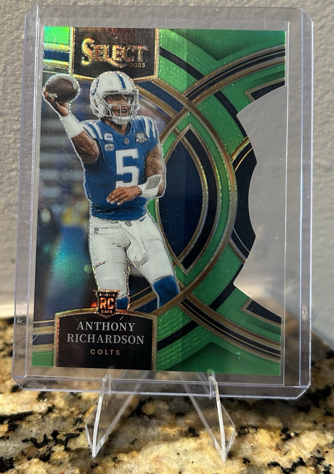 2023 Panini Select - Premier Level Anthony Richardson #117 Neon Green Prizm /499