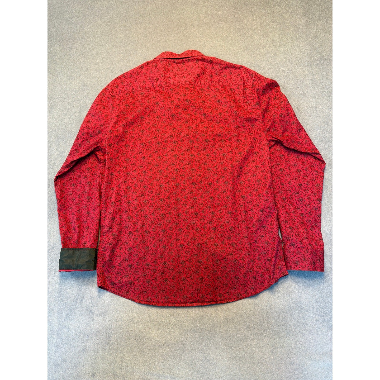 CONSEQUENCE Roses Flex Button Down in Burgundy Me… - image 8