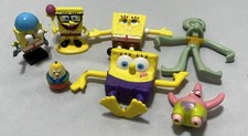 SpongeBob 7 Figure Lot SpongeBob Patrick Squidward Mrs. Puff