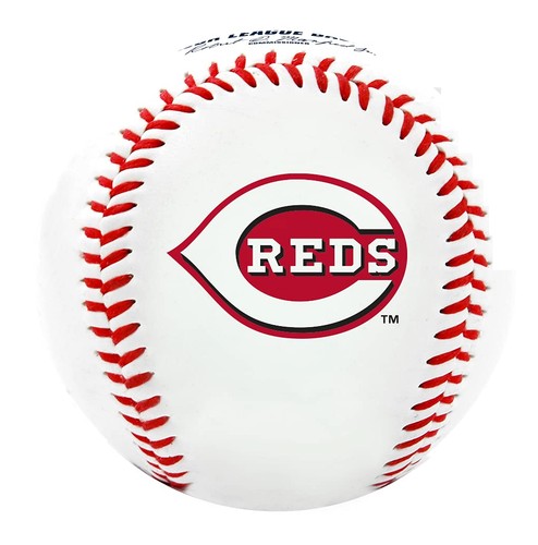Rawlings | MLB Team Logo Baseball | Cincinnati Reds | Official | White - Picture 2 of 7