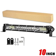 Ultra-thin 1200W 10inch Led Light Bar Flood Spot Combo Offroad Truck UTV SUV 12"
