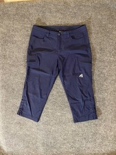 Eddie Bauer Capris Womens 8 First Ascent Navy Stretch Hiking Zip Pockets Outdoor