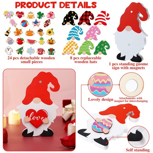 33 Teile Halloween Wechsel Wichtel Deko Herbstwichtel Dekoration mit Magne... - Bild 4 von 7