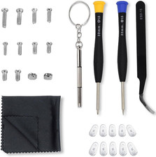 Eyeglass Repair Kit with anti Slip Glasses Nose Pad Replacement and Glasses Scre