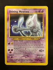 Shining Mewtwo Holo Played Secret Rare Card 109/105 Neo Destiny