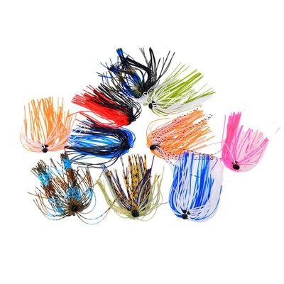 Silikon Jig Röcke Set 10 Bündel für Barsch Angeln Spinnerbait Köder DIY Mod
