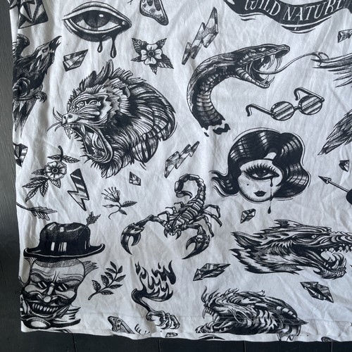 Cropp T-shirt Size L Slim Fit Brand New Bike/rock/metal/magic/tatto Style - Picture 9 of 18