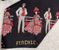 Vtg COURCHEVEL Silk Necktie Tie FIRENZE Made In ITALY Man Woman