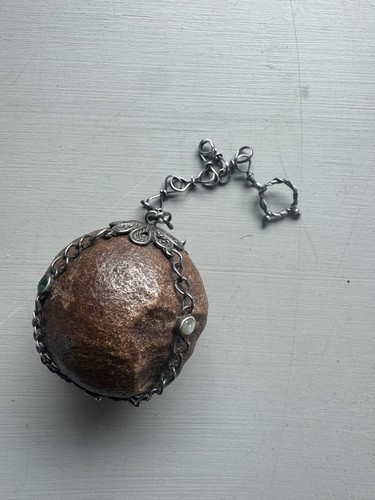 Silver & Precious Stone Mounted Bezoar Stone Rare 17th/18th Century