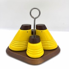 ARTEK Set MENAGE OLIO ACETO Sale Pepe  Ceramica  Vintage Design Alvar Aalto