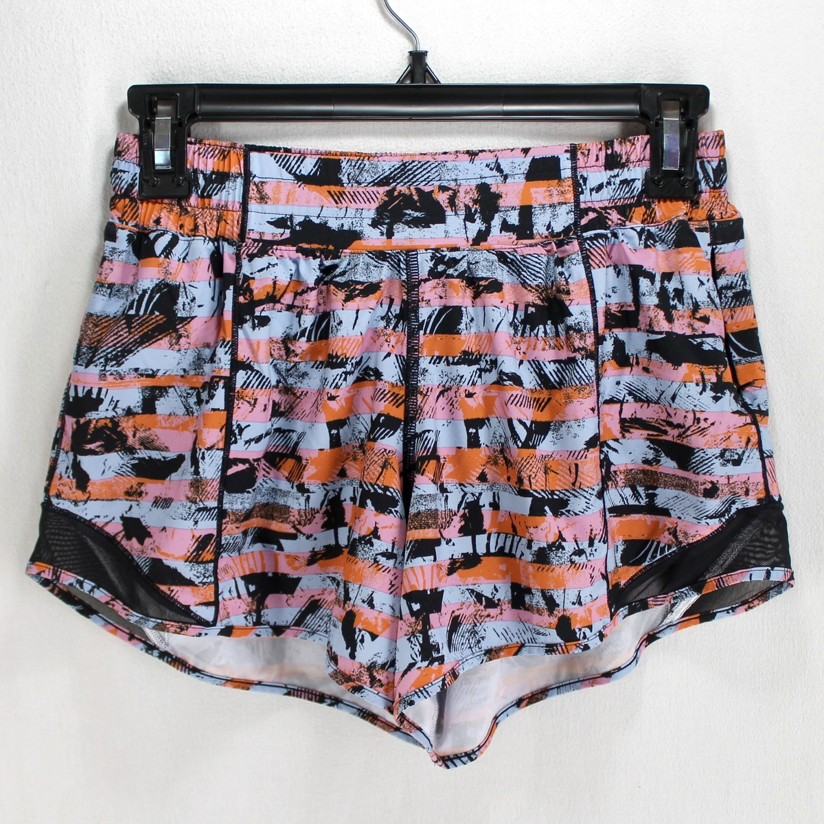 チャンキー Lululemon Athletic Shorts Womens Size 6 Blue Pink Print with Liner