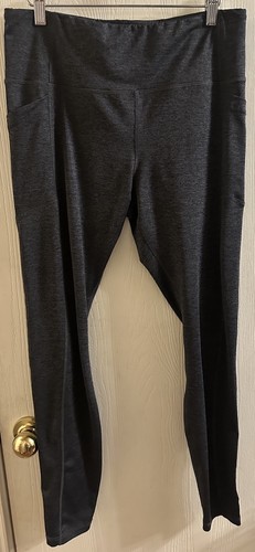 AVIA Women's Sz L Gray 7/8 Length Athletic Leggings Pants