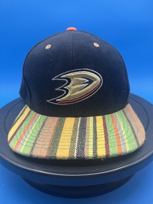Anaheim Ducks Mitchell & Ness Snapback Hat Hockey Native Stripe Cap Adjustable