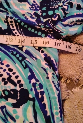 Lilly Pulitzer Tammy Dress Size M Blue 3/4 Sleeves Style # 29437 - Picture 10 of 12