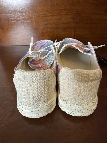 Hey Dude Slip On Wendy Rose Candy Tie Dye Shoes Loafers Size 9 New Blue Pink - Picture 4 of 8