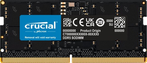Crucial RAM 16GB DDR5 4800MHz CL40 Laptop Memory CT16G48C40S5 4800MHz 16GB