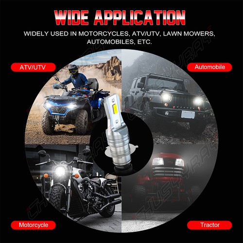 For Yamaha Kodiak 400 450 Rhino 660 700 LED White Headlight 2x Bulbs 80W Lamp - Bild 11 von 14