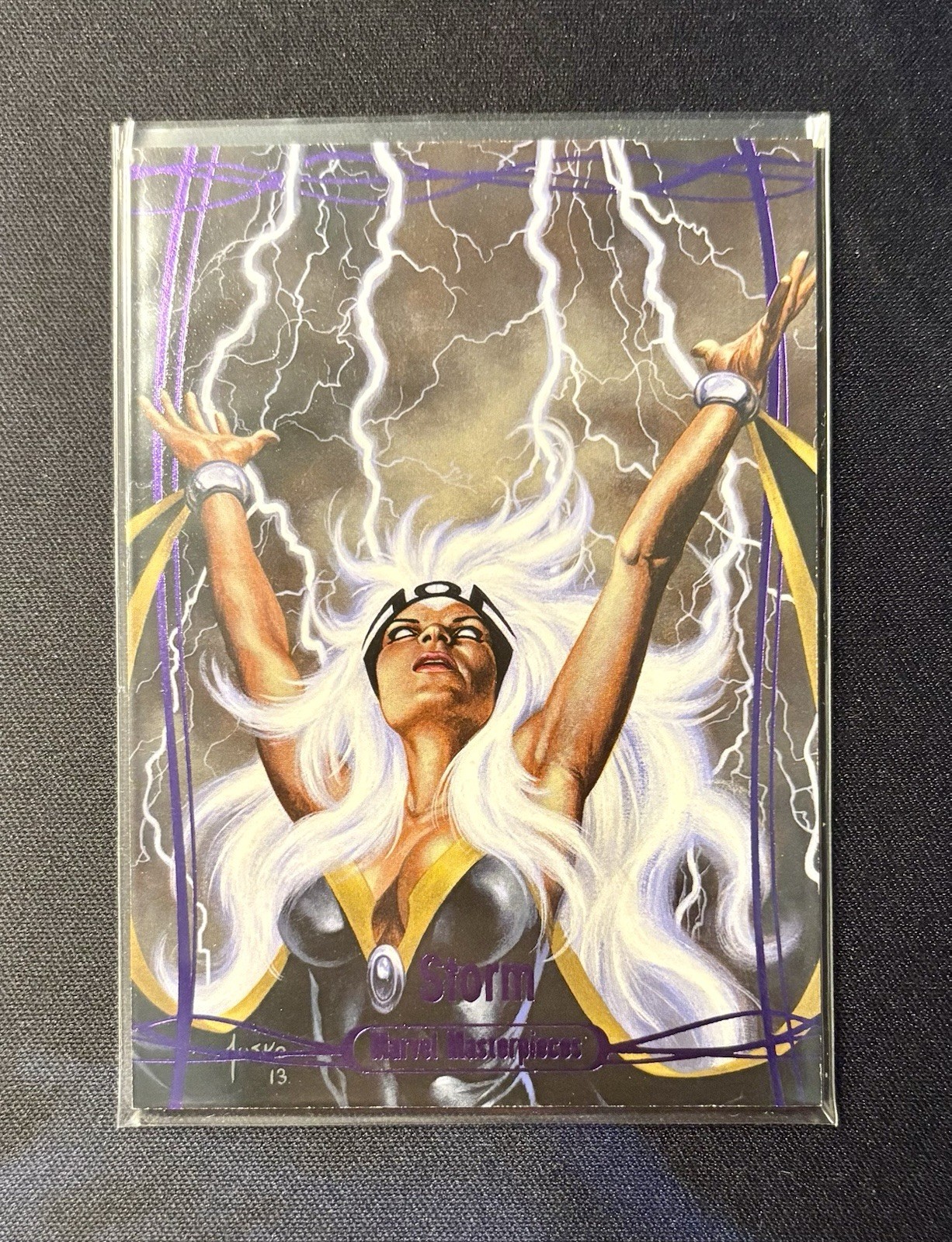 2016 Upper Deck Marvel Masterpieces Epic Purple 148/199 Storm #61