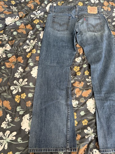 Pantalones de mezclilla Levi's 527 para hombre talla 31 Bootcut azul lavado oscuro vaquero Rockabilly Western - Imagen 3 de 19