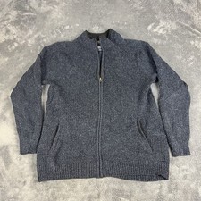 Pendleton Men s Large Washable Wool Full Zip Sweater Jacket Blue Heather