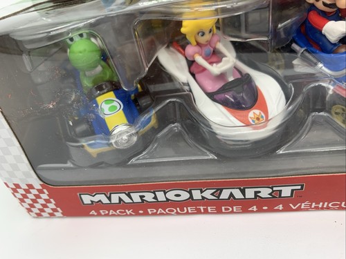 6 Hot Wheels Mario Kart Fahrzeug 4er Pack Fan-Lieblingsfiguren Peaches Shy Guy - Bild 2 von 6