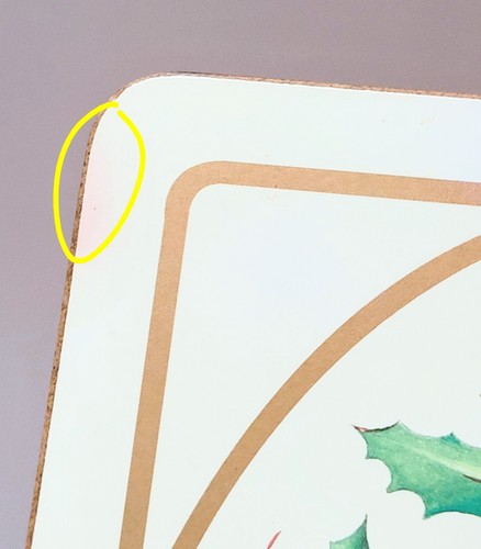 4 Piece Lenox Christmas Winter Holiday Holly Hardboard Cork Placemats - Picture 12 of 13