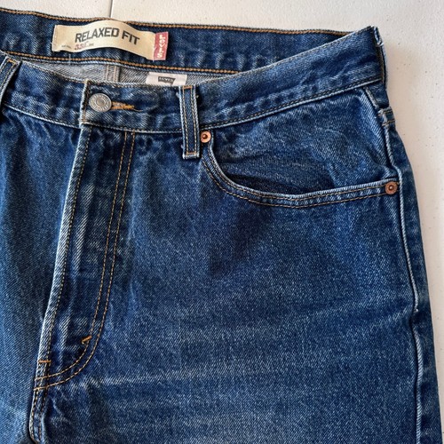 Levis 550 Relaxed Fit 34x30 Straight Leg Blue Medium Wash 100% Cotton Jeans - Picture 6 of 16
