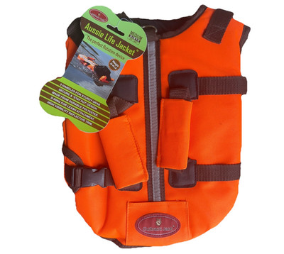 Outback Jack Life Jacket Dog Safety Vest Flotation Device Orange Medium 20-40 lb
