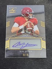 2021 Leaf Ultimate Draft Clear Autographs MJ1 Mac Jones  /25 Auto