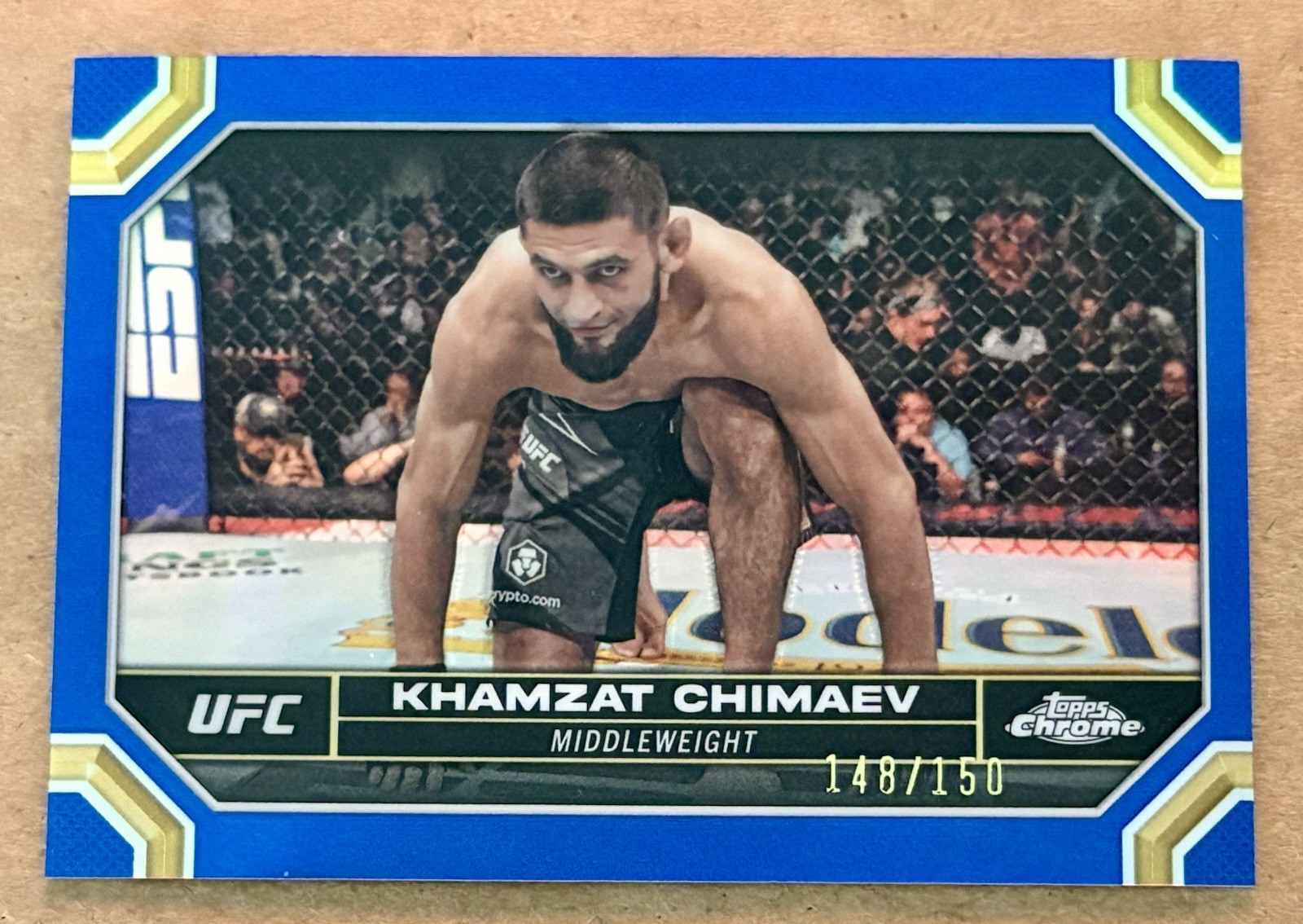 2024 Topps Chrome UFC Khamzat Chimaev Blue SP /150