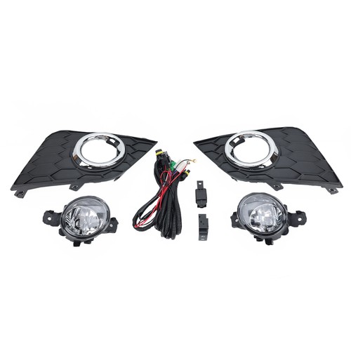 Complete Fog Light Set For Nissan Sentra 2017-2019 Lamp Grille Harness L&R - Picture 5 of 12