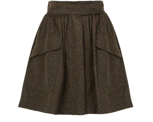 MAX MARA Bernini Mini Brown Wool Skirt New & Authentic - Picture 1 of 2