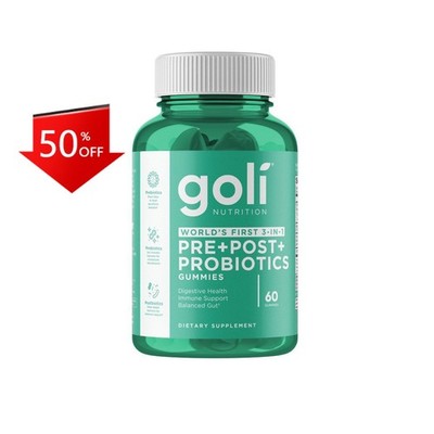 Goli Nutrition Pre + Post + Probiotics Vegan Gummies - 60ct