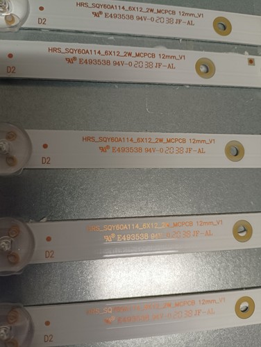 KIT BARRE LED HRS_SQY60A114_6X12_2W_MCPCB 12mm_V1 TV SAMSUNG LG PHILIPS - Foto 2 di 2