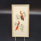 New ListingVtg Signed G.F.B. Framed Hand Painted Bird Feather Art Picture Framed3073