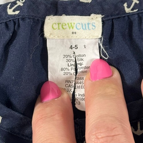 Crewcuts Navy Blue w/ Anchors Tunic Top -4/5 - Picture 4 of 5